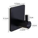 Punch Free Kitchen Towel Hanger Hooks Wall Mounted Bathroom Holder (Black) Newly