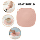 1pc Square Heat Resistant Placemat Waterproof Silicone Hanging Pad (Pink) Newly