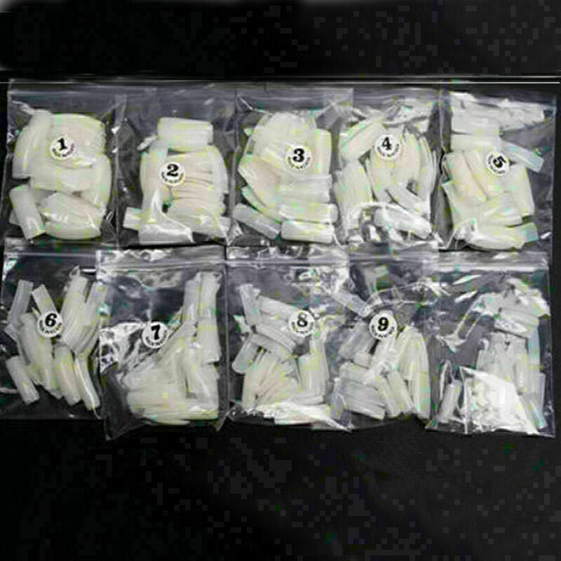 Clear 500 PCs false Nail Tips Nail Art nails Artificial J3N9 L6C0 Fingernai Y1T7