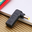 90 Degree USB3.1 USB-C Type-C Female to 5.5x2.5mm DC Male Plug Adapter