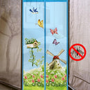 Magnetic Curtains Door Screen Anti-Mosquito Curtain Mosquito Net(Sky Blue
