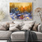 DIY Paint By Number Kit Frameless Village Sunset Handpainted Wall Hanging Gift