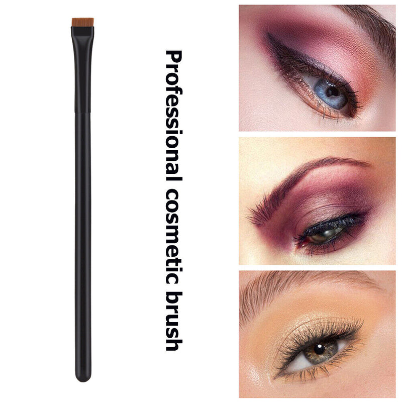 Professional Fine Makeup Brush Black Flat Fine Eyeliner Eyebrow Make Up Bru