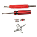 Dual Single Head Valve Core Remover+4pcs Valve Core+4-Way Tire Remover Tool