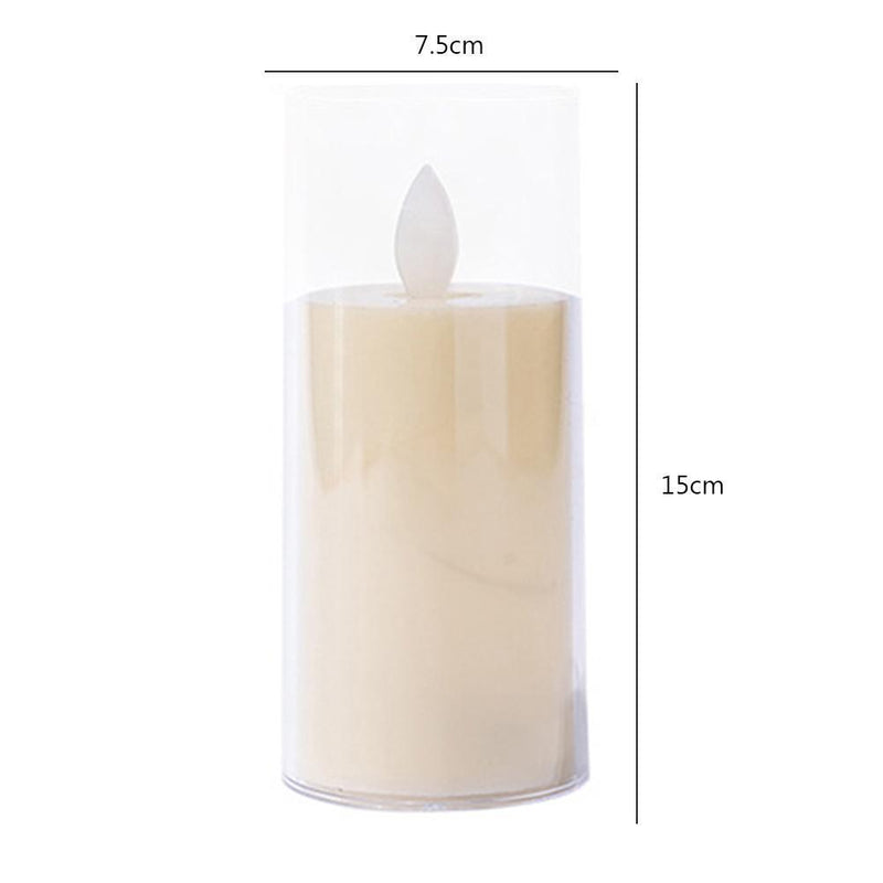 Flameless Candle Lights Electronic Tealight Wedding Home Room Decor (7.5x15cm)