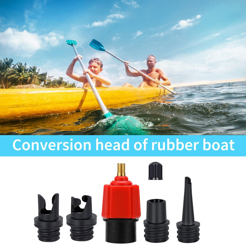 Air Valve Adapter Inflatable Rowing Rubber Boat Paddle Canoe Pump Compressor