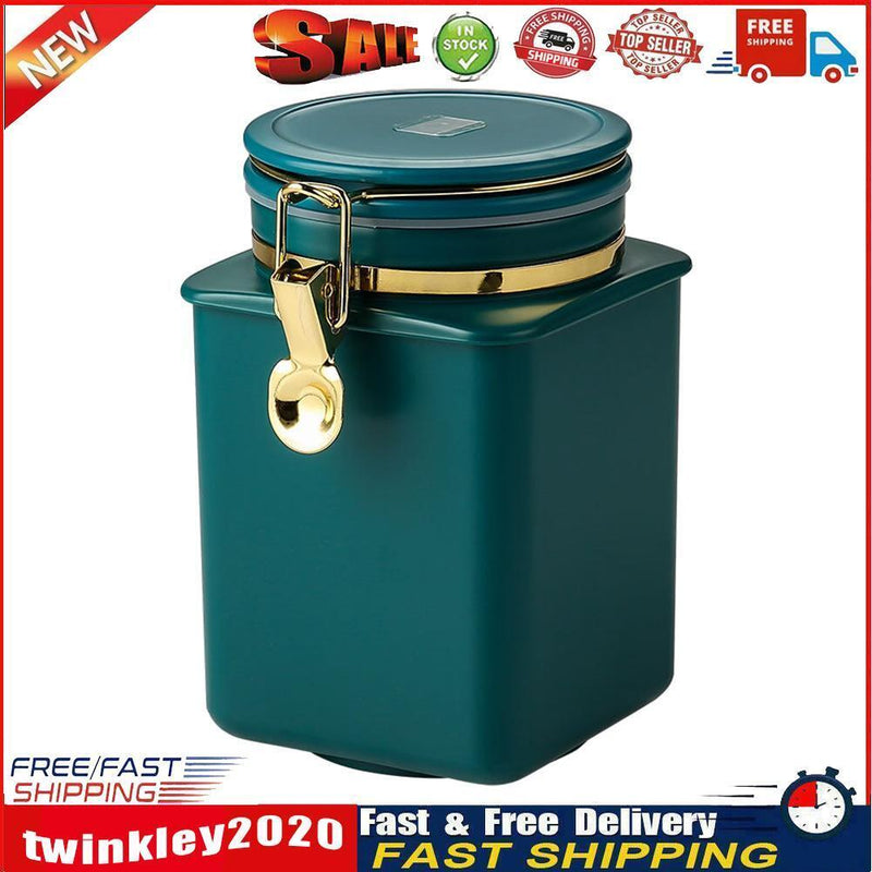 Sealed Storage Jar Coffee Bean Organizer Milk Powder Tea Food Cans (Green) Newly