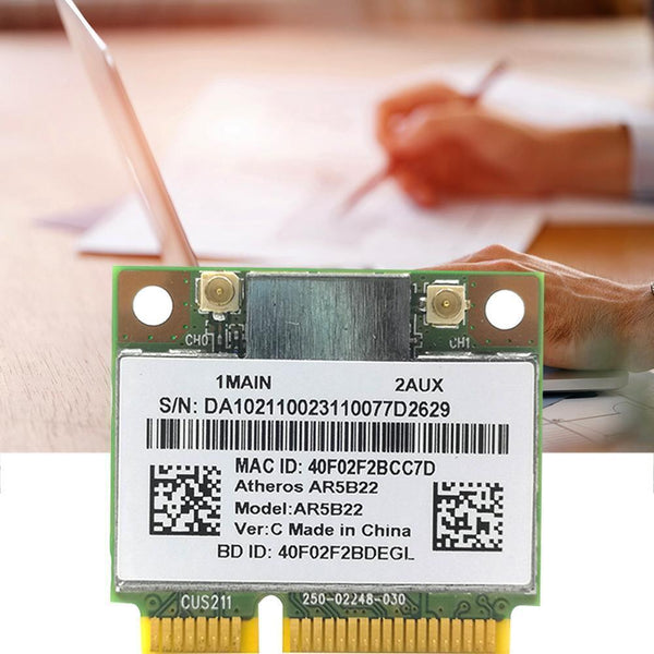 AR5B22 Half Mini PCIe 300Mbps+Bluetooth4.0 WLAN Wifi R2X9 7T6T yt V5K6 G4I2