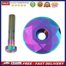 1-1/8 inch Bike Stem Top Cap MTB Bicycle Headset Cap Cover with Bolt Burnt