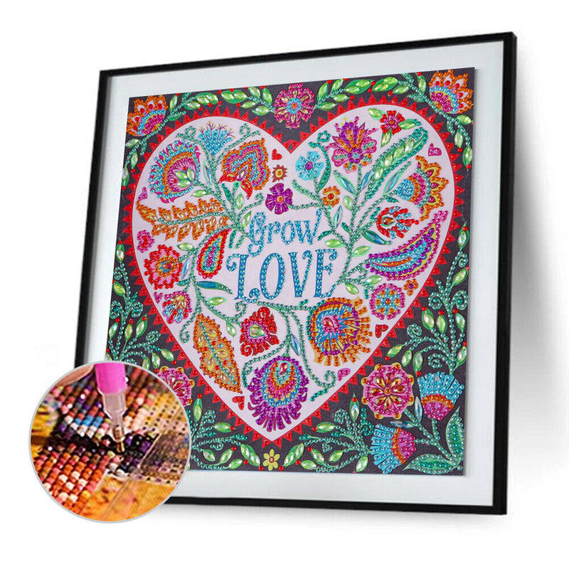 Partial Special Shape Drill Diamond Painting Heart Rhinestone Draw (UP112)