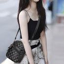 Casual Solid Soft PU Clutches Lattice Zipper Women Shoulder Totes Messenger Bags