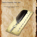 Calligraphy Feather Dip Pen+5 Nib Writing Ink Quill Fountain Pen (Grey) Newly