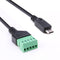 Micro USB Male to 5 Pin Screw Connector w/30cm Shield Terminal Plug Cable
