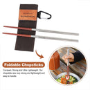 Folding Chopsticks, Tableware for Outdoor Camping Picnic Chopsticks (Black)