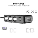 4 USB Plug Car Cigarette Lighter Car Charger Socket Power Adapter Phone Charger