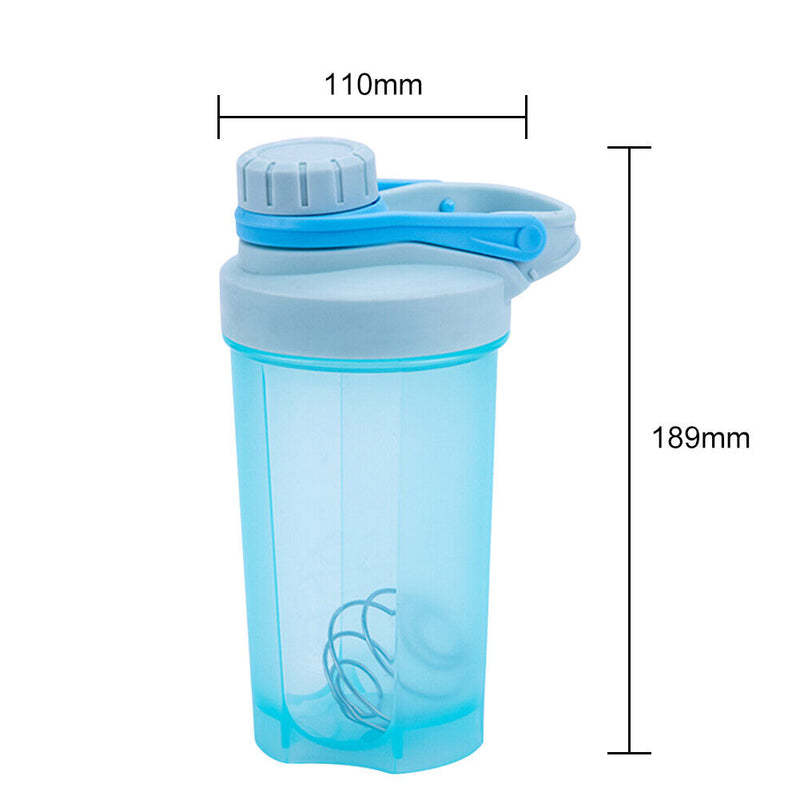 500ML Water Shaker Cup Outdoor Travel Sports Water Bottle Drinkware (Blue) Newly