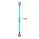Stainless Steel Cuticle Pusher Double Headed Spoon Nail Tool (Multicolor) Newly
