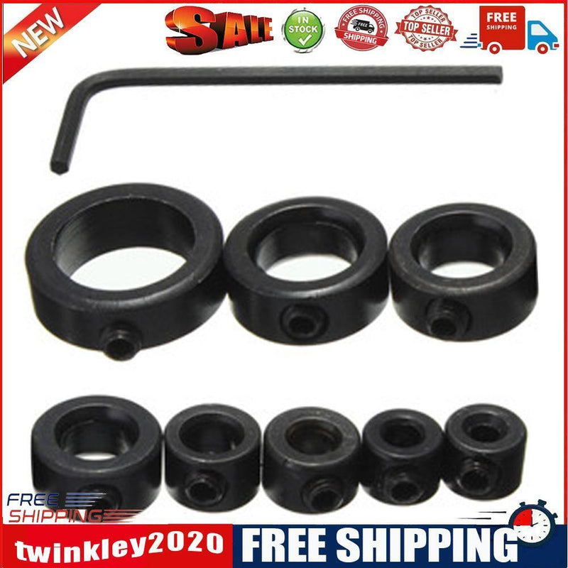 8Pcs Woodworking Drill Bit Depth Stop Collars Ring Positioner Drill Locator