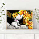5D Sunflower Elephant Mosaic Diamond Painting Drawing Full Round Drill Handcraft