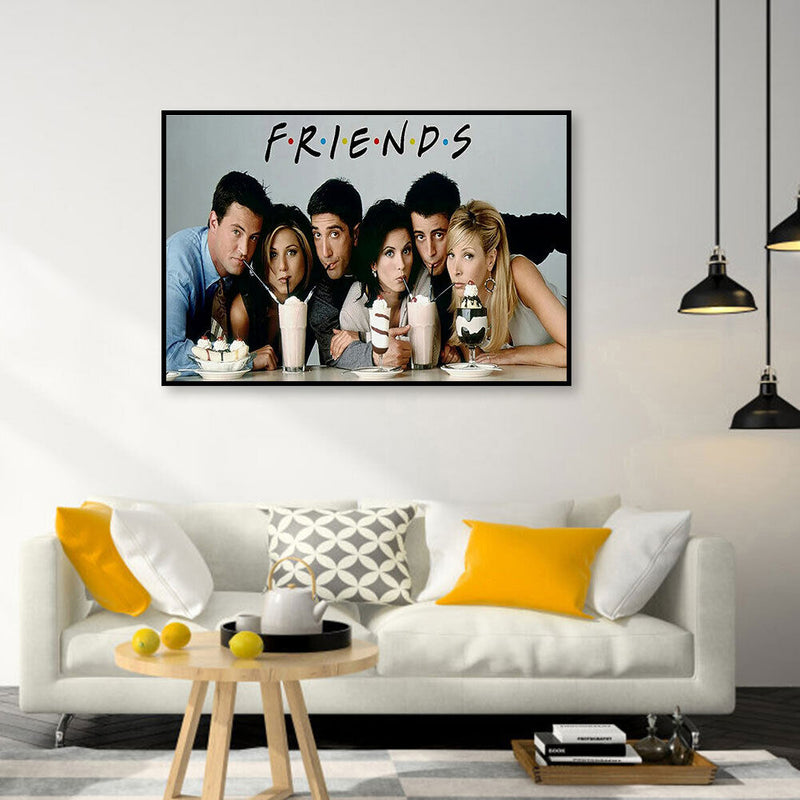 Friends Oil Paint By Numbers Kits Canvas Picture Wall Art DIY Craft Coloring