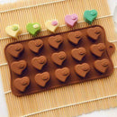 15 Cell Heart Swirl Chocolate Box Candy Silicone Bakeware Wax Mold Melting W1E5