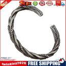 Fashion Retro Alloy Men Twisted Bracelet Handmade Male Opening Bangles