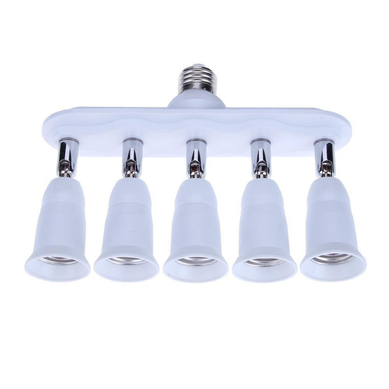 E27/E26 to 5 E27/26 Universal Conversion Socket Head for Daylight Bulbs