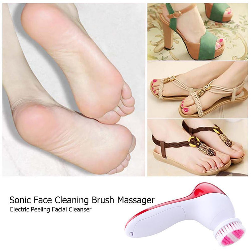 6"" 1 Sonic Vibration Massager Face Cleaning Brush Exfoliating Facial Cleaner