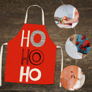 HO Print Linen Apron Kitchen Waterproof Home Cooking Bib Pinafore (68X55CM)