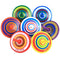 Wood Gyro Kids Toys Relief Stress Desktop Spinning Top Toys Gifts (Circle) Newly