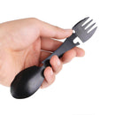 Stainless Steel Can Opener Outdoor Tool Camping Survival EDC Kit Spoon Fork