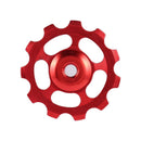 Xintiandi MTB 11T Rear Shifter Wheel Ceramic Coil CNC Road Bike Caster, Red