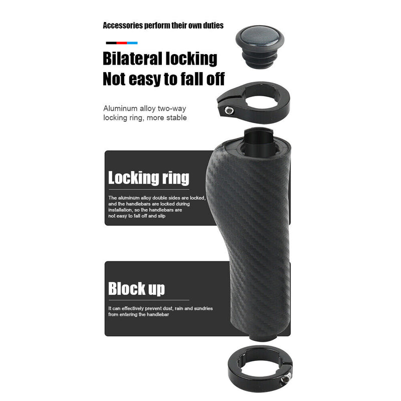 #A MTB Bike Handlebar Grips Cover Ergonomic Shock-absorbing Bicycle Handle Grips