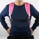 Backpack Shoulder Non-slip Fixed Strap Adjustable Bag Chest Belt (Black) Newly