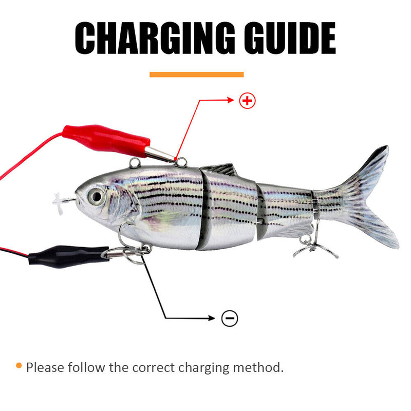 Rechargeable Robotic Swimming Fishing Lure Electric Wobbler Bait (T-620) Newly