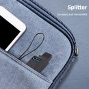 Mini USB 3.0 Hub Adapter 3 Port for Computer PC Mobile Phone Laptop Accessories