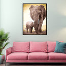 DIY Hand Painted Paint By Numbers Oil Canvas Pictures Elephant Kit for Room