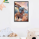 Animal Family Oil Paint By Numbers Kits DIY Craft Coloring Drawing Home Decor