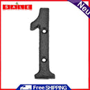 Metal Digital Number Cast Iron House Sign Doorplate DIY Cafe Wall Decor (1)