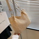 Straw Totes Shoulder Bag Women Korean Retro Large Capacity Summer Woven Handbag