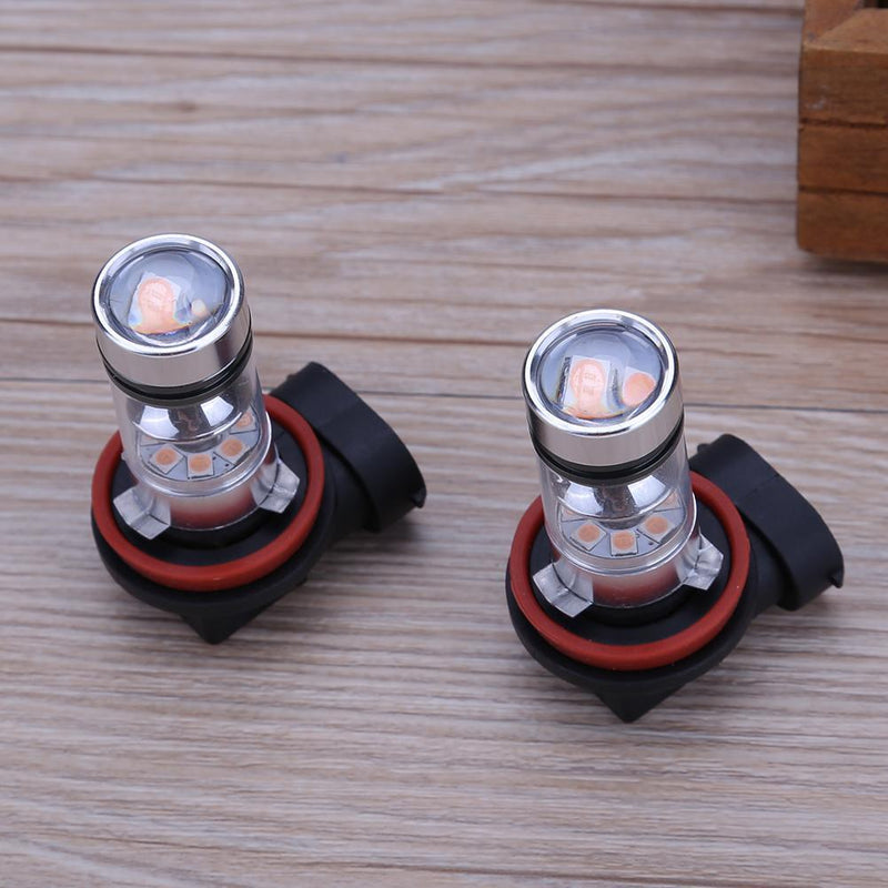 2pcs 100W DC 12V-28V H8/H11 20SMD Car Fog Lights Auto Daytime Running Lights