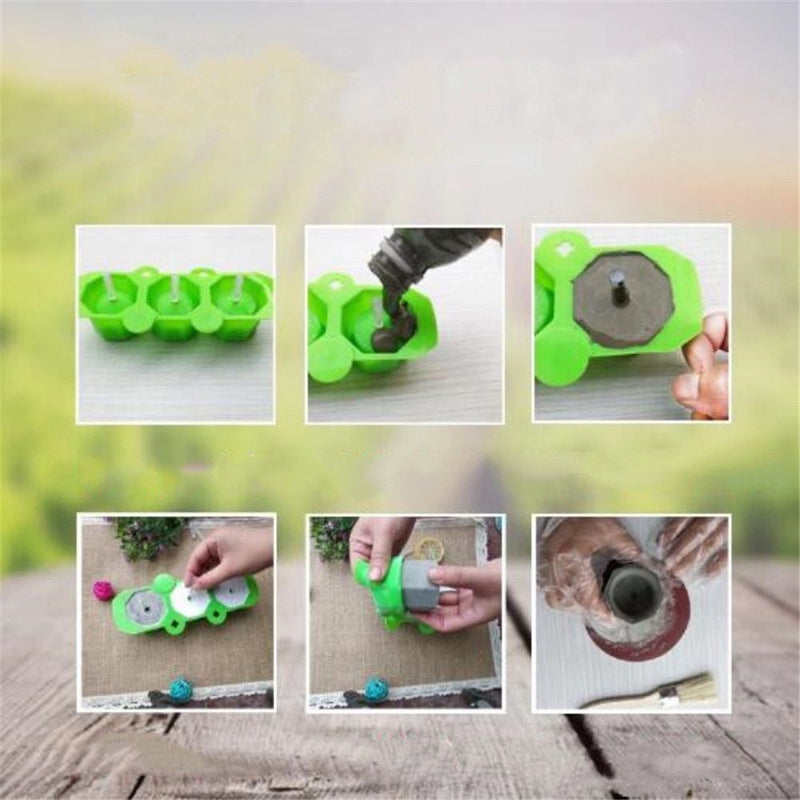 DIY Craft Pastry Tools Manual Clay Cement Pot Mould Flowerpot Silicone Mold