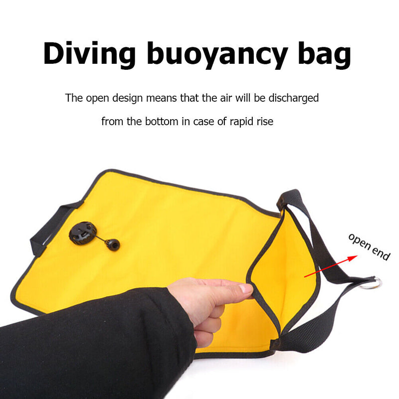 30lbs Scuba Diving Lift Bag Underwater Snorkeling Salvage Bag w/Dump Valve