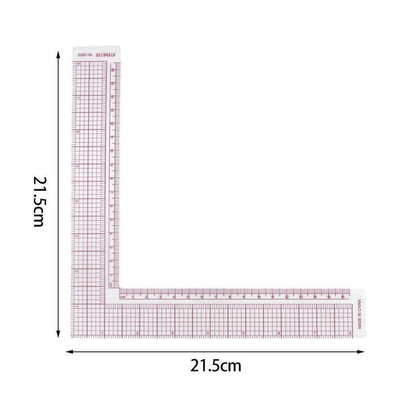 5pcs L Shape Garment Cutting Acrylic Quilting Ruler Tailor Ruler