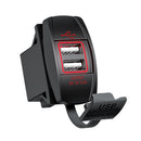 F1 3.1A Dual USB Socket Car Charger with Cover for 12-24V Car Boat Motorcycle