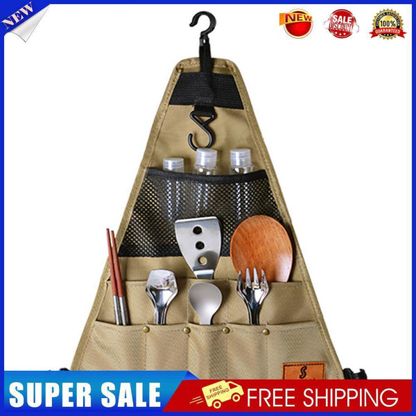 SUNDICK Oxford Cloth Outdoor Camp Picnic Tableware Storage Bag (Triangle S)