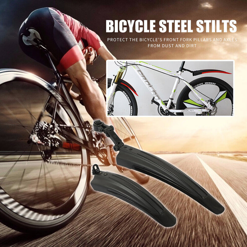 2pcs Cycling Bike Rear Front Mudguard Mountain Bicycle Splash Fender Guard