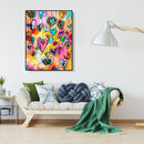 Painting By Numbers Kit DIY Love Heart Hand Painted Canvas Oil Art Picture