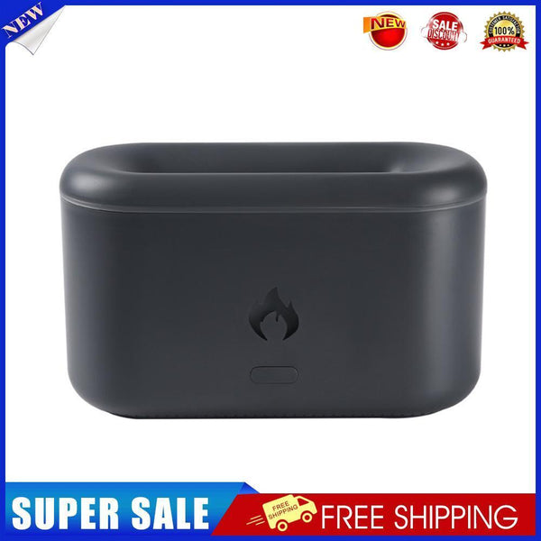 Essential Oil Diffuser Flame Humidifier Home Office Aromatherapy (Black)