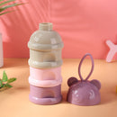 Portable Baby Food Storage Box Bear Shape Milk Powder Container (A Purple) Newly